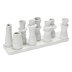 Bloomingville Stoneware Multi Vase with 8 Sections, White