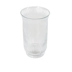 Deco 79 Glass Decorative Candle Holder Ribbed Candle Stand with Elevated Base, Candlestick Holder 6" x 6" x 11", Clear - size: 6" x 6" x 11"