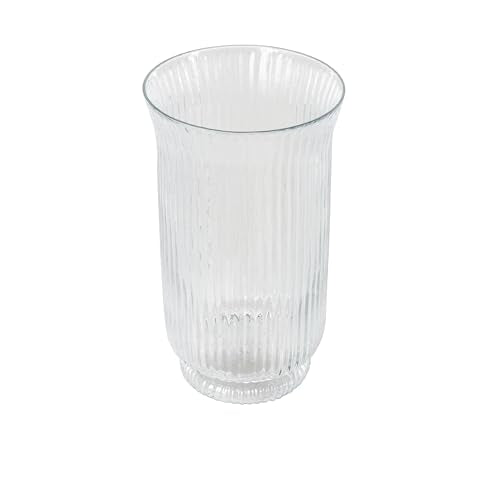 Deco 79 Glass Decorative Candle Holder Ribbed Candle Stand with Elevated Base, Candlestick Holder 6" x 6" x 11", Clear - size: 6" x 6" x 11"