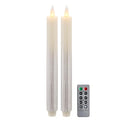 Flameless Taper Candles Flickering with Remote and Timer, 3D Moving Flame Taper Candle Battery Operated to 400 Hours, 9 Inch Window Candles, (Gradient Silver-Vertical Stripes) - color: Gradient Silver-Vertical Stripes