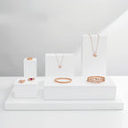 Oirlv Solid Wood Minimalism Style Jewelry Display Stand Showcase Jewelry Organizer Square Holder(SM05203) - color: SM05203