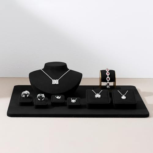 Oirlv Microfiber Ring Display Stand, Compact Jewelry Holder for Retail & Home, Part of a Complete Jewelry Display Set - style: TT16501