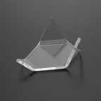 Hipiwe 5 Packs Acrylic Triangle Display Holder - Display Easel Stands for Geodes Rock Mineral Agate Fossil Coral, Clear Plastic Display Stands for Small Collectibles, Medium - size: Medium