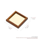 Jewelry Display Tray for Ring Earrings Necklace Bangle Solid Wood Jewelry Dish Tray Catchall(XS,Beige) - color: Beige, size: 10 * 10 * 1.5cm