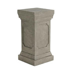 Christopher Knight Home Classic Square Flower Stand 19.25" Pedestal Plant Stand Indoor Outdoor Display Table for Ferns Orchids Sculptures with MGO Construction Brushed Finish, Light Gray - size: 19.25"