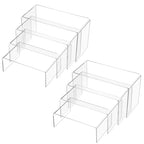 Chuangdi 20 Pcs Acrylic Display Risers, Clear Product Stand, Jewelry Display Riser Shelf Showcase Fixtures for Figure Dessert Cupcake Candy Action Showcase(Extra Large Set) - color: Clear, size: Extra Large Set