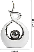 Ceramic Decorative Object Silver, Home Abstract Handicraft Items, Living Room Modern Decoration Crafts, Creative Modern Minimalist European (Size : A) - size: A