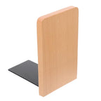 Alipis Wooden Bookends for Office Desk, Simple Small Beech Wood Book Stand 13x8cm, Thickened Book Holder for Bookshelves and Desktop Organization