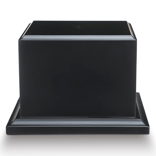 Chunful Wood Base Trophy Base DIY Square Stand Blank for Trophies Awards Trophies Figurines Cups Display Stand - color: Black, size: 4.5" X 4.5" X 2.5"