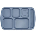 G.E.T. 6 Compartment School Cafeteria Tray, Right Handed, 10" x 15", French Blue (4 Pack) - color: French Blue, size: 10" x 15", style: 4 Pack Right Handed Trays