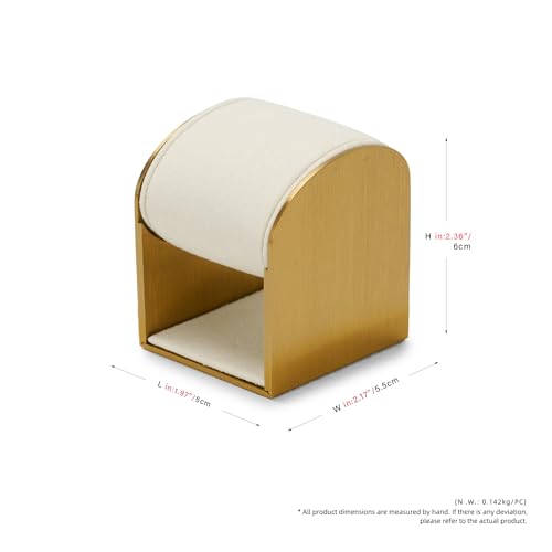 Oirlv Gold Metal & Microfiber Bracelet Display Stand, Luxury Jewelry Holder, Part of a Complete Jewelry Display Set - style: TT16405