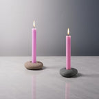 Handmade Natural Pebble Taper Candle Holder Handcrafted Taper Candle Holder for Altar, Mantle, Desk, Table, Shelf