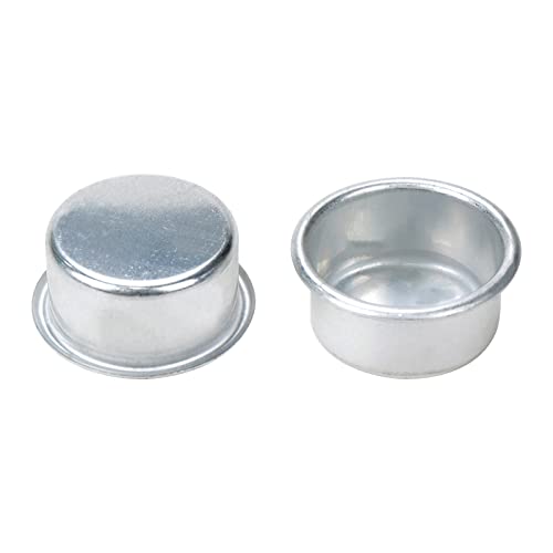 Coshar 30pcs Candle Holders Candlestick Holder Cup Candle Drip Protectors Empty Case for Candle Making, 38x18mm - size: 38x18mm, Silver
