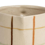Creative Co-Op 32 Oz. Stoneware Pitcher with Checkered Pattern, Multicolor - style: Pitcher