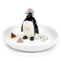 PUDDING CABIN Penguin Gifts for Women: Forever Love Ring Holder Dish - Penguin Gift for Wife Mom Girlfriend Mothers Day, Anniversary, Birthday, Christmas & Wedding - style: Penguin