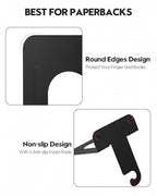 Honagu Bookends, Metal Book Ends, Bookends for Shelves, Book Holder Stopper for Heavy Books, /CDs/DVDs (1 Pairs/2 Pieces, Black) - color: Black