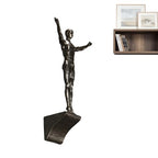 Climbing Man Wall Sculpture – Resin Decor Figure, Modern Art Accent, Black Home Ornament | Unique 3D Hanging Statue Piece, Artistic Abstract Wall Decoration Setup Living Room Bedroom Workplace Design - size: diving, style: Silver
