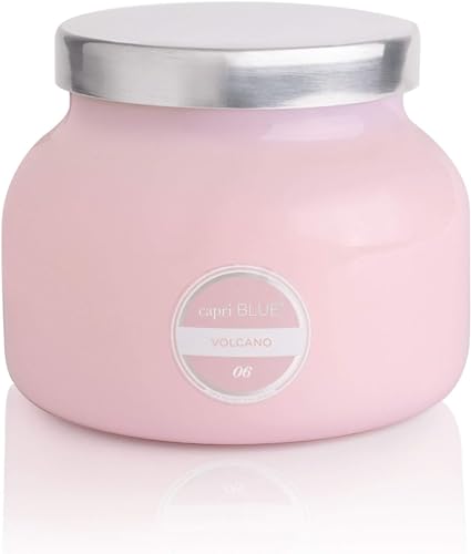 Capri Blue Volcano Scented Candles - Luxury Glass Jar Candles for Home Scented with Tropical Fruit & Sugared Citrus - Soy Wax Blend - Capri Blue Volcano - Bubblegum Color (19 oz) - color: Bubblegum, size: 19 oz
