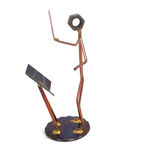 Musical Director Handmade Metal Figurine by Rock Creek Metal Craft - Hand Welded Metal Art & Recycled Metal Sculptures - Unique Desk Accessories, Medical Office Decor, & Musical Director Gifts - style: Musical Director