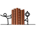 Metal Bookends Yoga-Style Bookends Decorative Cute Book Ends for Shelves Reading Decor Bookshelf Decor Book Stoppers for Bookshelf Home Office Desk Book Lovers Gift - style: Yoga People Decorative Bookends