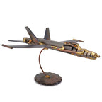FA 18 Hornet Collectible Handmade Metal Art Figurine, Desk Accessories, Trophy, Boss Gift, Home Office Décor, Aircraft - style: FA 18 Hornet
