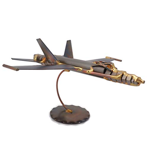 FA 18 Hornet Collectible Handmade Metal Art Figurine, Desk Accessories, Trophy, Boss Gift, Home Office Décor, Aircraft - style: FA 18 Hornet