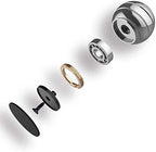 Kinetic Desk Toys,Full Body Optical Illusion Spinner Ball,Gifts for Men,Women,Kids 1.5” Size (Silver)