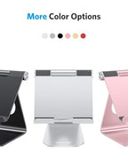 OMOTON Tablet Stand Holder Adjustable, T1 Desktop Aluminum Tablet Dock Cradle Compatible with iPad Air/Mini, iPad 10.2/9.7, iPad Pro 11/12.9/13, Samsung Tab and More Up to 13 inch, Silver - color: Silver
