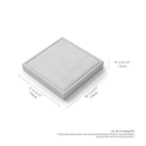 Oirlv Microfiber Jewelry Pendant Display Tray Premium Modular Jewelry Organizer Tray - style: P13509