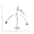 Kinetic Fishing Sculpture - Fisherman & Bass Balancing Art - Unique Metal Balance Sculpture for Home or Office Decor (Aerial Acrobat Ornament) - style: Aerial acrobat Ornament