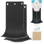 2PCS Dispenser Drip Tray Wall Mount Soap Dispenser Bracket,Laundry Detergent Drip Catcher Prevent Dripping and Spraying, Easy to Clean(Black - color: Black