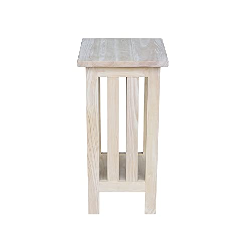 International Concepts Mission Plant Stand, 24-Inch High, Solid Parawood, Unfinished - size: 24 Inch