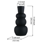 Black Vase, Modern Ceramic Vase, Black Matte Clay Vases for Pampas Grass, Minimalist Home Fresh Flowers, Dried Flowers - color: F-black Tall Vase