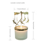 kingnero Lavender Scented Candle Carousel Rotary Candle Holder Spinning Tea Light Holder Birthday Gifts for Women, Mom, Wife, Girlfriend, Sister, Female Friends, (Golden Fairy) - color: Golden Fairy