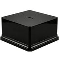 Premium Black Gloss Display Base – Weighted Square Pedestal for Trophies, Sculptures, 3D Prints, & Crafts – Heavy-Duty Riser Stand (7x7x3.5 inch) - size: 7x7x3.5 inch