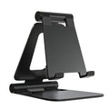 Cell Phone Stand for Desk Phone Holder Foldable Portable Adjustable Cradle Dock Compatible with iPhone 17 16 15 14 13 Pro Max, iPhone 12 11 Plus SE XS XR 8 7, Office Desk Travel Accessories, Black - color: Black