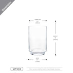 WGVI Clear Glass Pedestal Hurricane Candle Holder, 9" W, 14" H, Footed Decorative Vase for Pillar Candles, Elevated Cylinder Candleholder on a Riser Round Base, Centerpieces, Home Décor, 1 Piece - size: 14"H