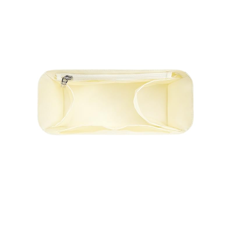 Purse Organizer Insert for CHANEL 25 Bag Insert, Ultra-light Nylon Bag Organizer Water Resistant Purse Insert Divider Bag Shaper for Luxury Tote Handbags (White, Mini) - color: White, size: Mini
