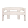 Jofran Gwen Modern Luxury Jacquard Fabric Upholstered Hallway Bedroom Sculpture Bench, 49" W X 22" D X 29.5" H, Natural - color: Natural