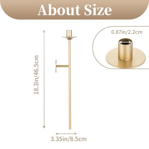 Sziqiqi Wall Candle Holder Gold: Candle Sconces Wall Decor Set of 2 for Dining Room Wall Hanging Candle Sticks Holder for Living Room Fireplace
