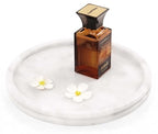Radicaln Marble Serving Tray 10" Inches White Handmade Round Tray for Party Modern Fruit and Serving Bowl for Entertaining, Candle Dish and Plate for Kitchen