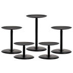 Homemory Christmas Fall Candle Holders for Pillar Candles Set of 5 (5, Black) - color: Black