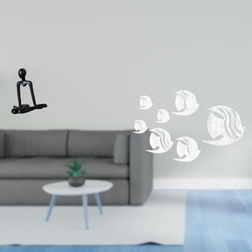 Fenteer Thinker Abstract Sculpture Desktop Figurine Decorative Ornament Minimalist Home Decor Creative Hollow Design Premium Material Suitable for Living Room