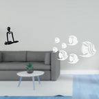 Fenteer Thinker Abstract Sculpture Desktop Figurine Decorative Ornament Minimalist Home Decor Creative Hollow Design Premium Material Suitable for Living Room