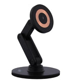 ClikDock Cell Phone Magnetic Wireless Charger Stand, 360° Spin, Aluminum Construction, Compatible with MagSafe Phones for iPhone & Andriod (Black) - color: Black
