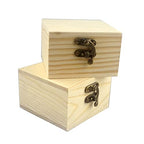 2Pcs/PACK Unfinished Wood Box Gift Wooden Box for your Gift Jewelry Watch (Wooden Box-2PCS/PACK) - color: Wooden Box-2PCS/PACK