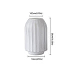 vases White Frosted Glass Vase Modern Home Restaurant Coffee Table Office Desktop Decoration Vase Striped Vase Gift Vase Flower vase(A) - color: A