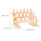 ABOOFAN Wooden Ring Display Stand Cone Shape Organizer for Jewelry Store and Home Use 8.46X5.90X5.70In Space Saving Ring Holder Rack