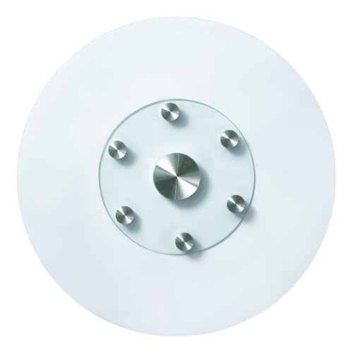 VEVOR 30 in Glass Lazy Susan Turntable, Tempered Glass Dining Table Centerpiece with 6 Rotating Wheels, 360° Smooth and Silent Spin Tabletop Rotating Tray, for Family Gatherings, Banquets & Weddings - size: 30 "
