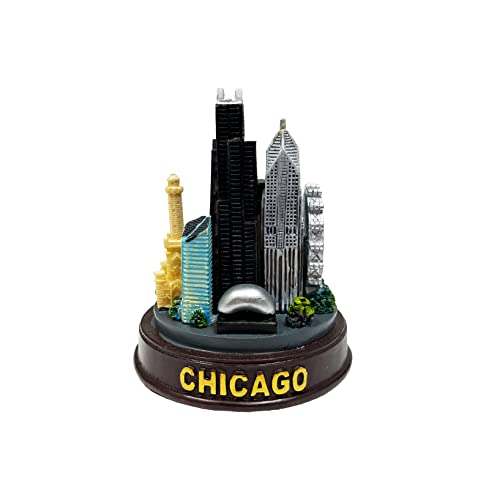 Chicago Statue, Chicago Skyline Statue Paperweight, Chicago Buildings